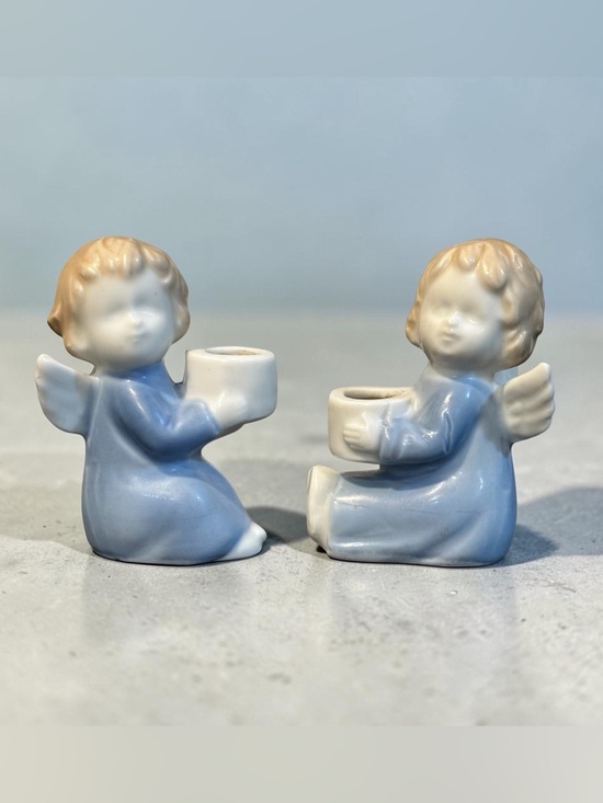 Colonial Candle Other - Colonial Candle Blue Angel Pair Tealight Holders